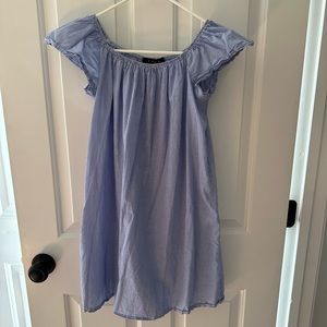 Off the shoulders women’s striped dress